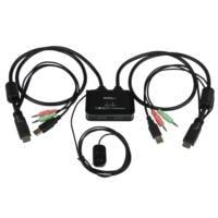 CONMUTADOR SWITCH KVM 2 PUERTOS HDMI® USB AUDIO MINI JACK CON CABLES INTEGRADOS SIN ALIMENTACIóN EXTERNA - 1080P - STARTECH.COM MOD. SV211HDUA STARTECH.COM
