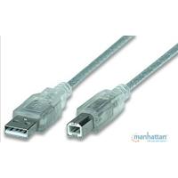 CABLE USB 2.0 MANHATTAN A-B DE 4.5 MTS PLATA MANHATTAN