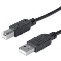 [2385_333382-MANHATTAN] CABLE USB 2.0 MANHATTAN A-B DE 3.0 MTS NEGRO MANHATTAN
