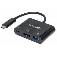 CONVERTIDOR DOCKING MANHATTAN USB-C A HDMI USB 3.O USB-C MANHATTAN