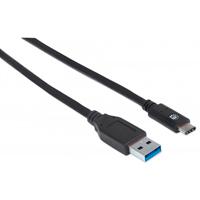 CABLE MANHATTAN USB 3.1, GEN 2, A MACHO/ C MACHO, 10 GBPS, 1 M, NEGRO MANHATTAN