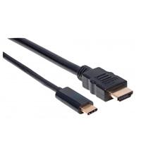 CABLE USB-C CM-HDMI M 2.0M V3.1 4K NEGRO MANHATTAN MANHATTAN