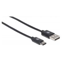 CABLE USB-C, AM-CM 0.5M V2, NEGRO MANATTAN MANHATTAN