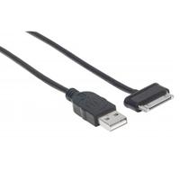 CABLE USB V2.0 A-SAMSUNG 30 PINES  1.0M, NEGRO MANHATTAN MANHATTAN