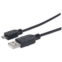 CABLE USB VERSIN 2.0 A-MICRO B 1.0 M NEGRO MANHATTAN