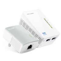 [1769_TL-WPA4220 STARTER KIT-TP LINK] ADAPTADOR POWERLINE TP-LINK TL-WPA4220 KIT 1PZA INALAMBRICO A 300MBPS CON 2 RJ45 Y 1PZA ALAMBRICO A 500MBPS CON 1 RJ45, SOPORTA HASTA 300M DE CABLE TP LINK