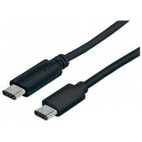 [1847_353342-MANHATTAN] CABLE USB C  MANHATTAN DE ALTA VELOCIDAD C MACHO / C MACHO 1.0 M (3FT) COLOR NEGRO MANHATTAN